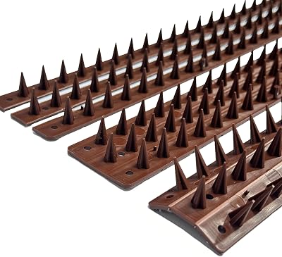 EarlyGrow Fence Wall Spikes 30-Pack Brown Made in UK Anti-Climb Deterrent