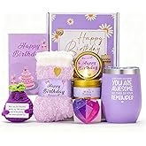 Birthday Gifts for Women,Unique Birthday Presents Friendship Gift Purple Relaxing Self Care Set Ideas Care Package Gifts Basket for Women Mom Sister Best Female Friend Gifts Box