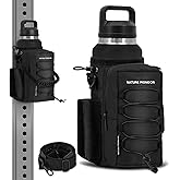 NATURE PIONEOR Magnetic Gym Bag for Men and Women - Magnet Water Bottle Holder Sling Carrier with Crossbody Shoulder Strap,Gym Accessories Pouch,Phone Pockets for Sports,Walking,Travel,Workout