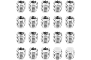 PATIKIL M8x8mm Nylon Tip Grub Screw, 20 Pack Metric Hex Socket Head Cup Point Anti Slip Set Screws Internal Hex Drive Hardwar