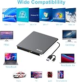 BUNUD USB 3.0 Type C CD DVD Drive Burner Rewriter SD TF 2 USB Ports Laptop view 6