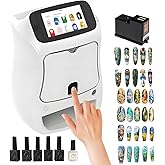 DIY Nail Art Printer with Smart APP Control &amp; Touchscreen, High-Resolution 4800DPI Printing, Auto Nail Recognition, Huge 3000+ Design Library, Quick Drying, Perfect For Diy Wedding Nail Art
