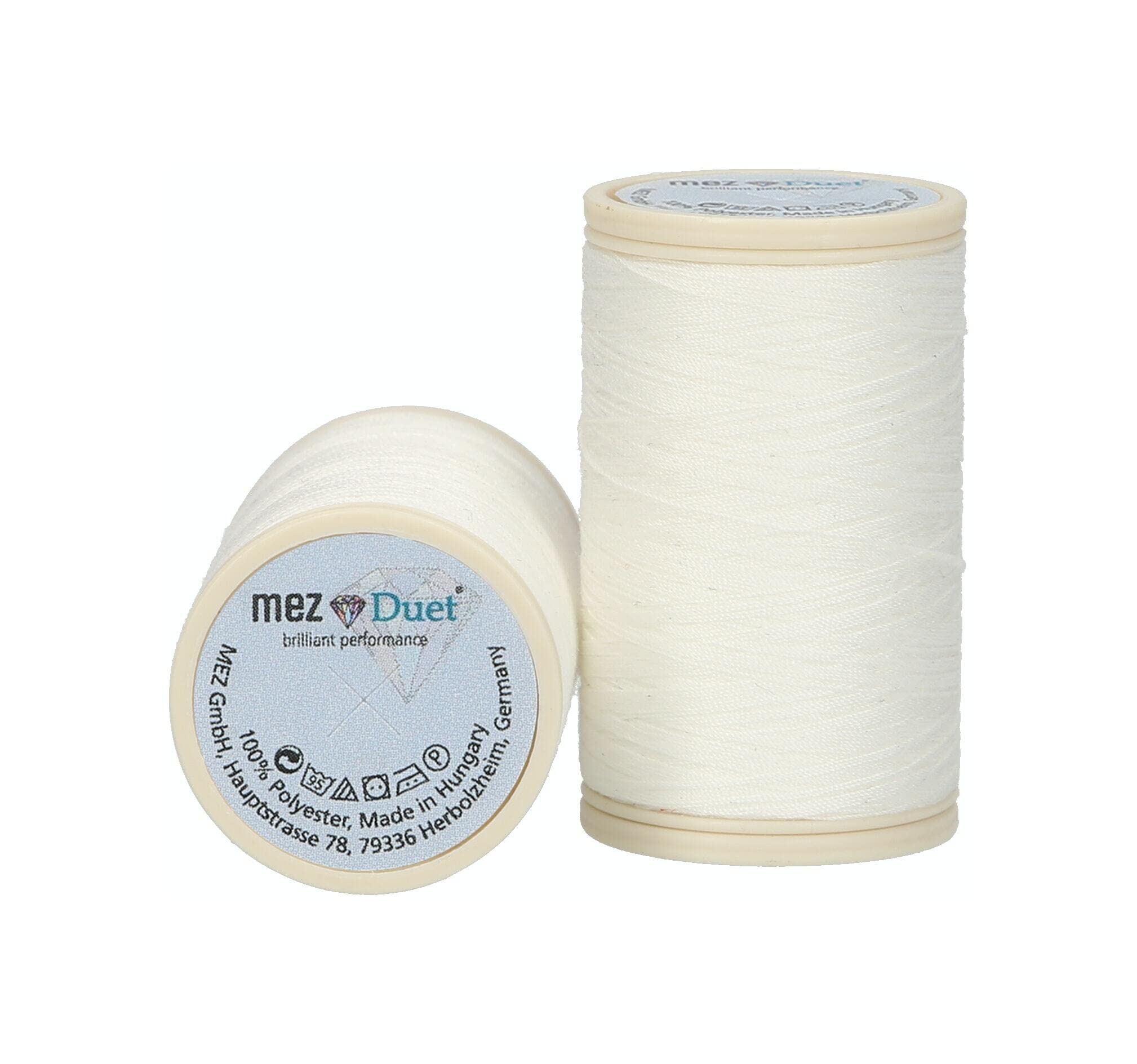 MEZ Sewing Thread, Polyester, 01006 White โ image 1