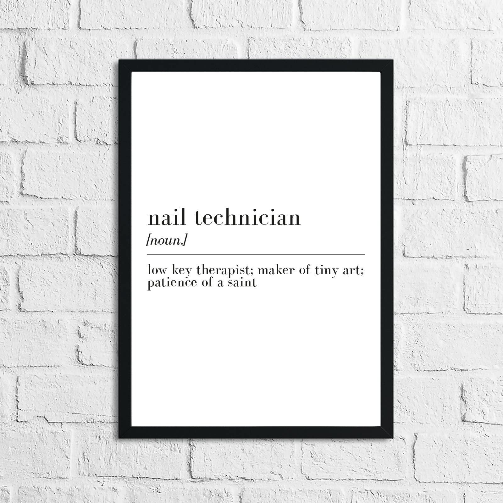 JasonCarlMorgan WinsterCreations Nail Technician Definition Dressing Room Simple Wall Decor Print A4 Normal