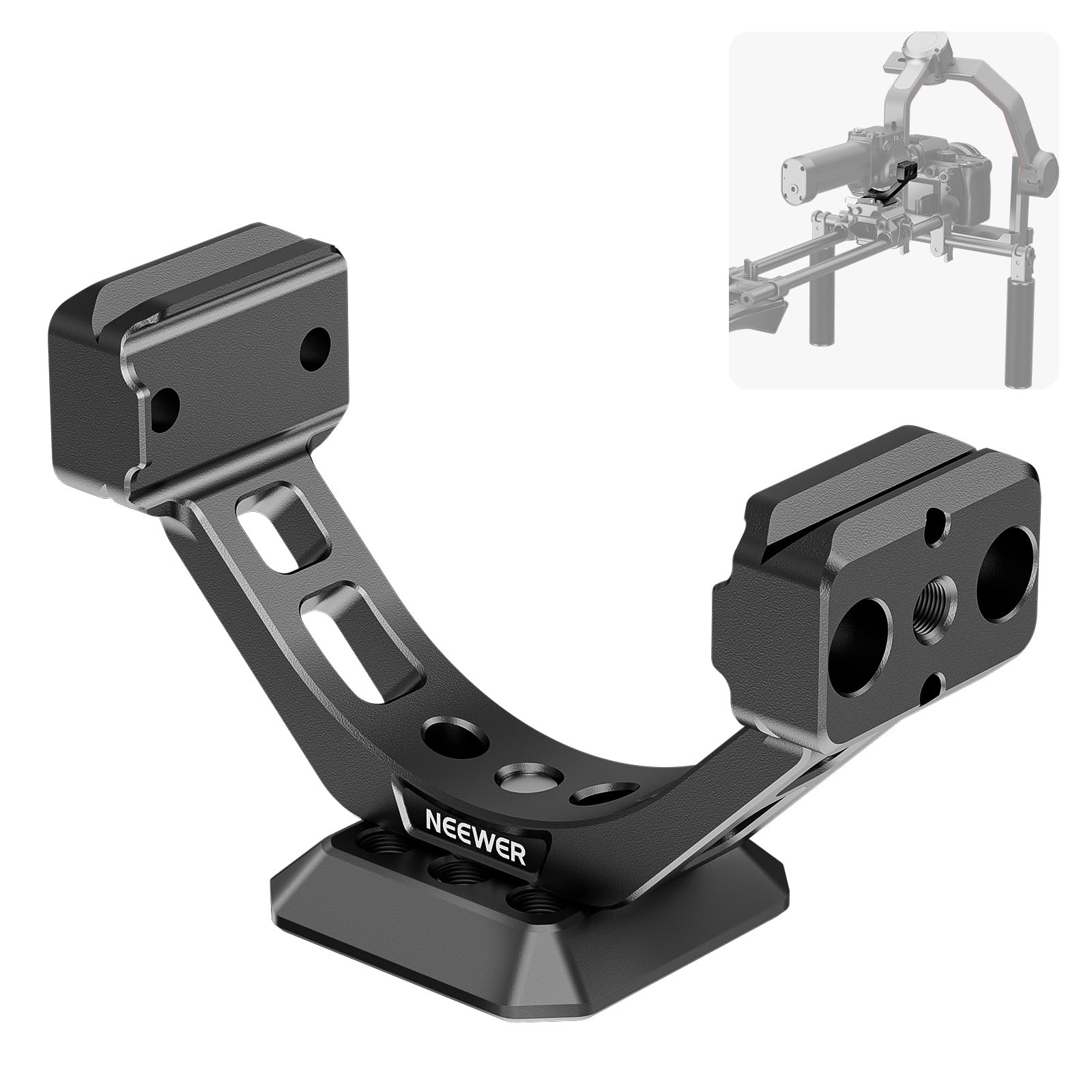 Photo 1 of NEEWER Mount Adapter for RS3 & RS4, Arca Type Quick Release Plate with NATO Rail Compatible with DJI RS 3 RS 4 Gimbal Stabilizer Compatible with SmallRig Shoulder Rig V Mount Battery, GA030