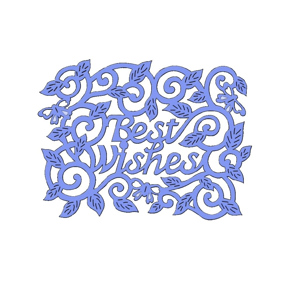 Sweet Dixie "Best Wishes" Swirls Leaves Die, Grey โ image 1
