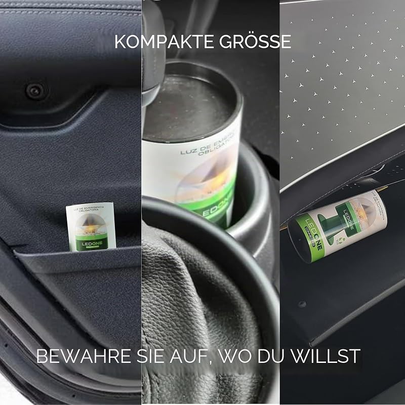 ERUM Vial - LEDONE Connected - Rundumleuchte LED V16 zugelassen von DGT mit obligatorischer Geolokalisierung für 2026 mit SIM-Karte und kostenlosen Daten bis 2038, Rundumleuchte V16 zugelassen in