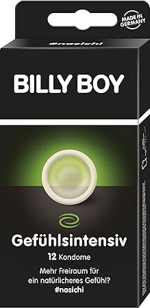 Billy Boy Gefühlsintensiv Kondome – transparente Kondome mit mehr Freiraum, 12-Stück