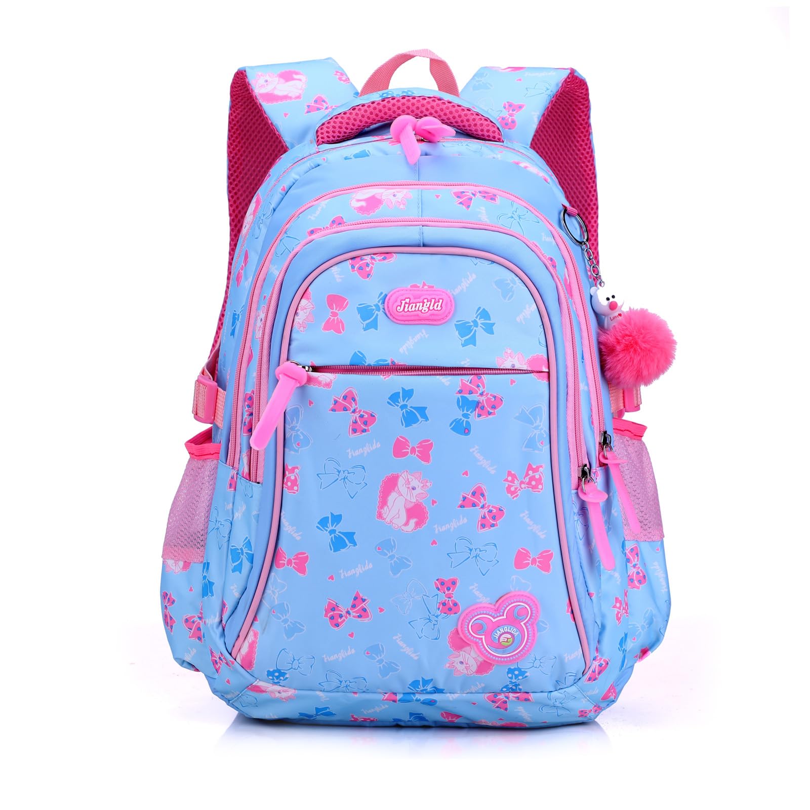 FANDARE School Bags Kids Backpack Toddler Daypacks Teens Student Bookbag Lightweight Backpacks for Girls Primary/Junior High School College Bag Waterproof Nylon Blue
