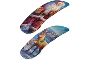 doginthehole 2 Pcs Office Chair Arm Cover Santa Claus Deer Print Chair Armrest Covers Christmas Decor Desk Chair Arm Covers Universal Rotating Computer Chair Arm Rest Protector