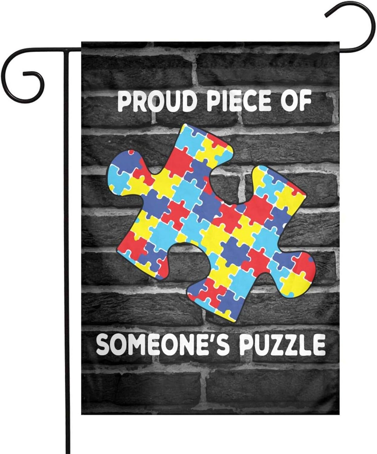 Jpnvxie Autism Awareness Garden Flag 12 x 18 Proud Piece of Someone's Puzzle Autism Awareness-1 Support Motivational Flags for House Lawn Garden Decor Double Sided