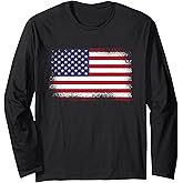 American Flag USA Long Sleeve T-Shirt