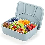 Noamus Silicone Bento Box, 4 Compartment LeakProof