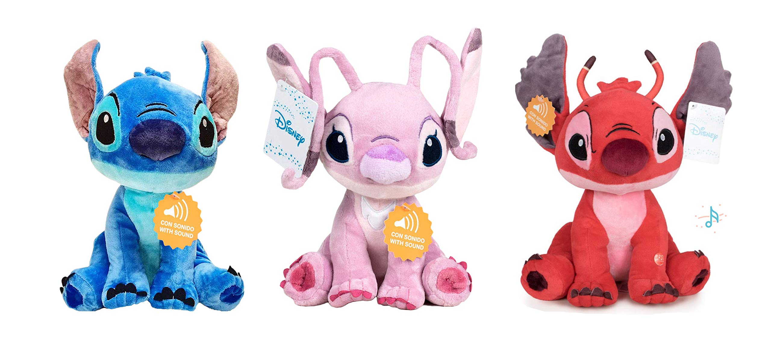 Stitch Lilo Stitch Set 3 Plush Toy 11 41 29cm Angel And Leroy Blue Pink And Red With Sound Super Soft Quality Buy Online In Andorra At Andorra Desertcart Com Productid 203403653