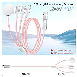 Renmou 2Pack for Apple Watch Charger,4 in 2 Multi