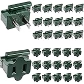 30PCS SPT-1 Christmas Female and Male Light Slip Plug Electrical Vampire Plug Zip 15 Male and 15 Female Gilbert Plugs Set, Ch