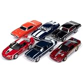 Muscle Cars USA 2025 Release 1 Set A of 6 Pieces 1/64 Diecast Model Cars by Johnny Lightning JLMC034A
