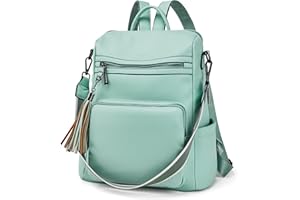 OPAGE Leather Backpack Purse for Women Fashion Tassel Ladies Shoulder Bags Designer Large Backpack Travel Bag