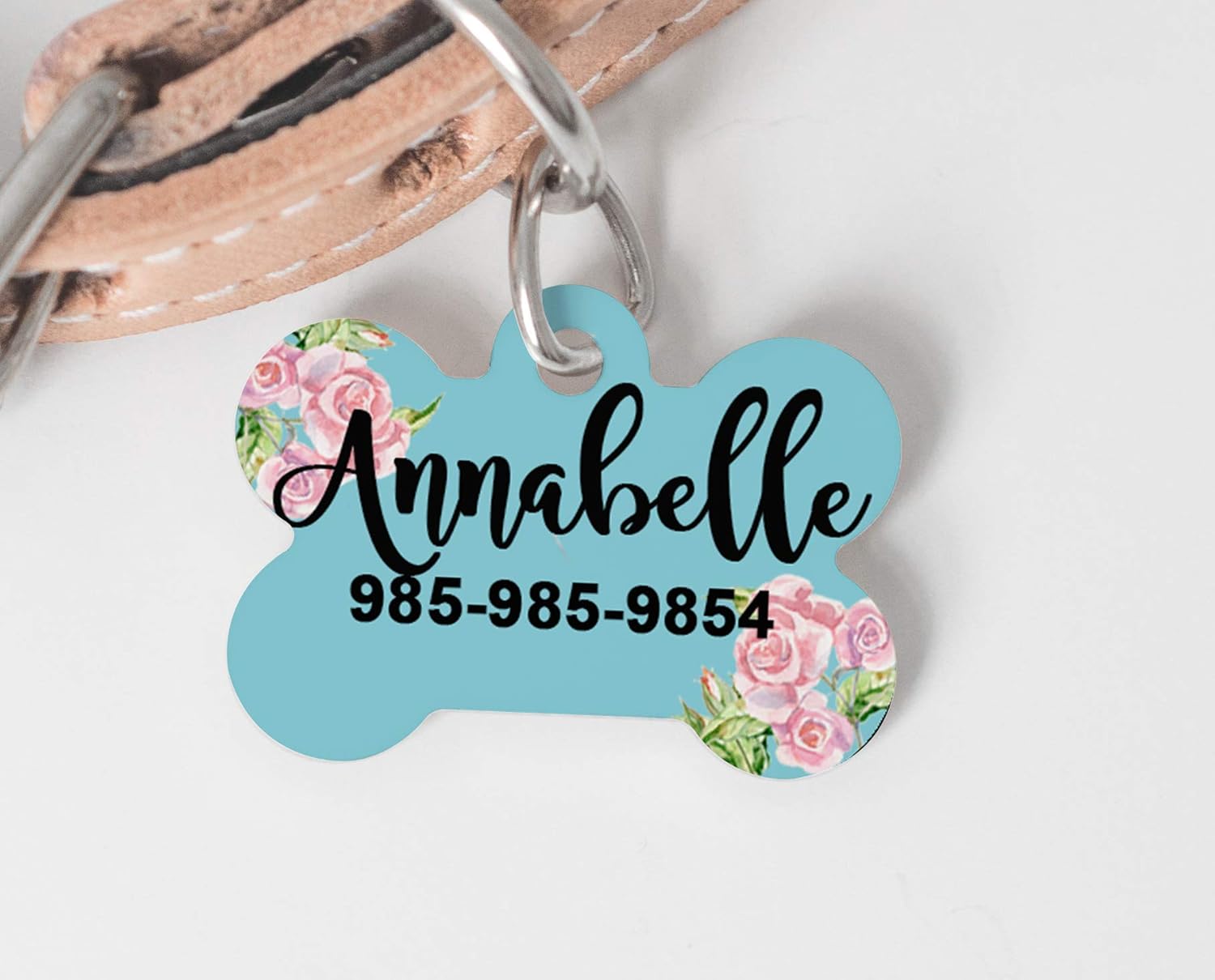 flower shaped dog tag