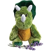 Dino Dinosaur - Microwavable & Weighted Plush Stuffed Animal - Heated Plushie for Warmth - Cute, Soft, Cozy Toy for Adults & Children (Boys, Girls, & Toddlers) by Warm Pals