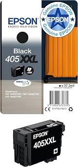 Epson 405XXL Black High Yield Genuine DURABrite Ink for WF-78XX Series