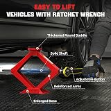 IMAYCC 2.5 Ton Car Jack Kit Universal Scissor Jack with Rubber Pads view 4
