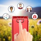 uleway Big Button Mobile Phone for Elderly SIM Free 2G Red Flip SOS Torch view 3