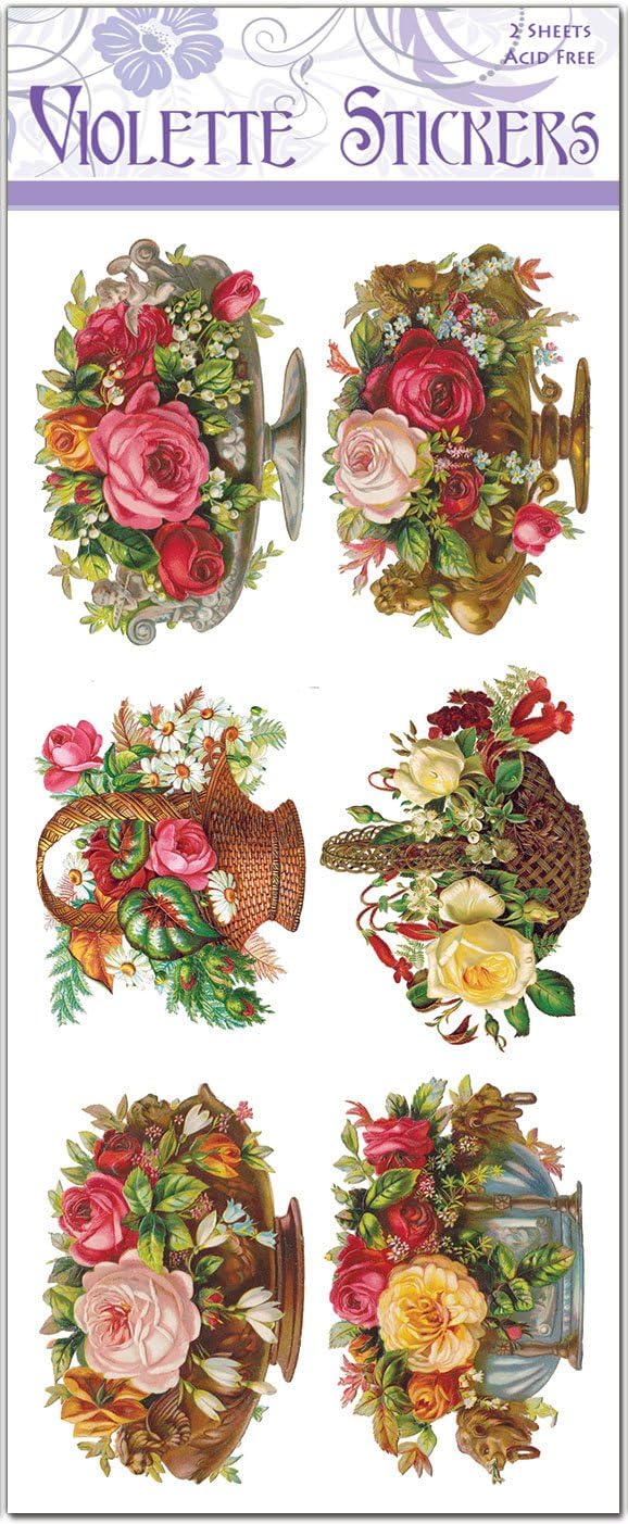 Classic Victorian Rose Vase Labels - Zella