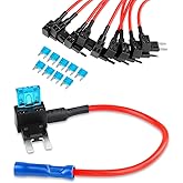 Nilight Fuse Holder Add-a-circuit Fuse TAP Adapter Mini ATM APM Blade Fuse Holder-10 Pack , 2 years Warranty