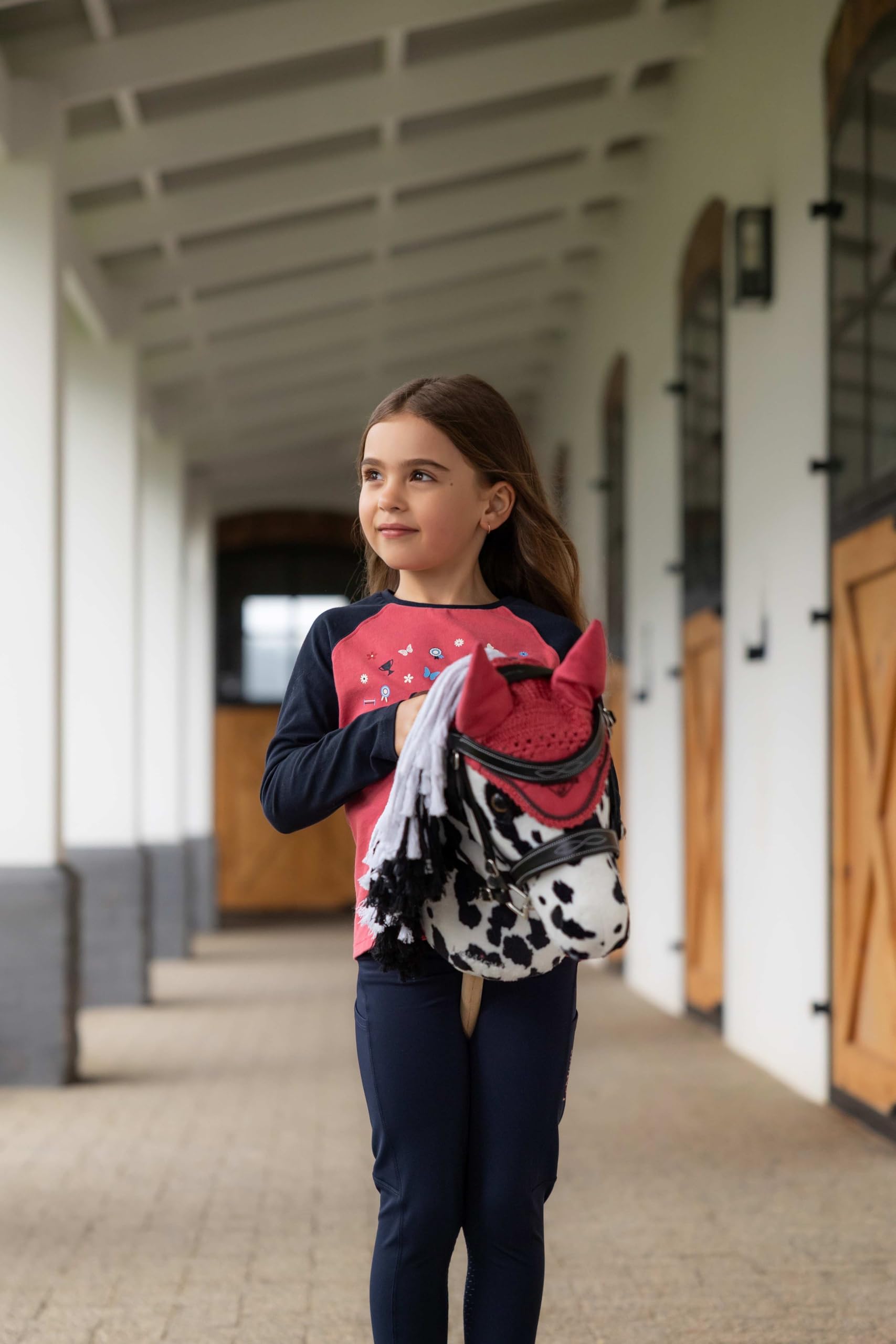 LeMieux Hobby Horse Dakota - Black and White Appaloosa - Realistic Head - Perfect for Kids