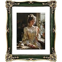 CISOO 6x8 Vintage Picture Frame Antique Ornate Green Photo Frame