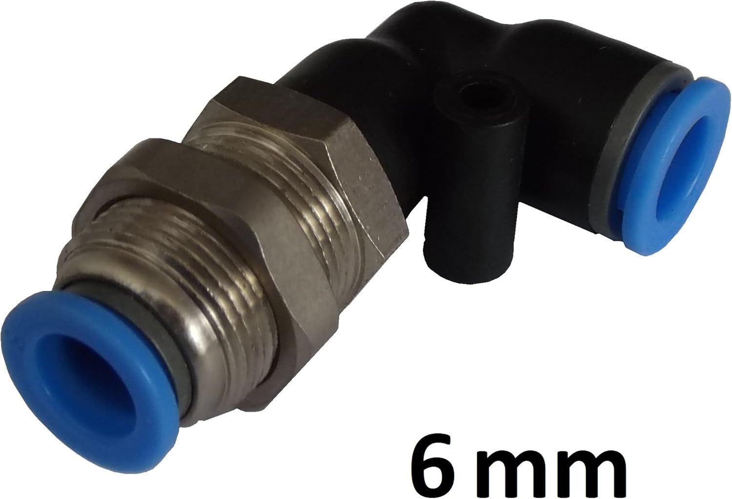 Pneumatik Kreuz-Verbinder 6mm - Push-In Stecknippel Messing