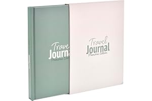 GATEWAY22 Travel Journal – Memory Book for Trips and Vacations – Journal and Photo Album – 136 Pages for 15 Adventures. Includes Photo Corner Stickers. Gift Sleeve Included. Travel Gift for Women and Men
