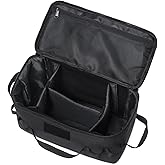 JANKOW Camping Storage Bags, Utility Tote Bag for Campings Cookware Organizer, Trunk Organizer with Shoulder Strap,Outdoor Garden Tool Bag for Camping, Travel, Picnic, Garage Trunk (Black)