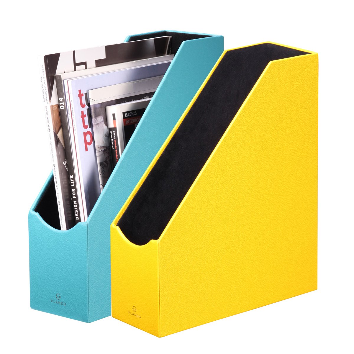 Sunshine Yellow and Blue Colored Desk Organizer Collection Vlando VPACK