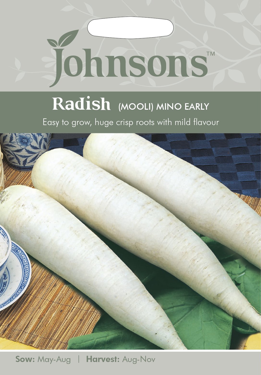 Johnsons 11462 Radish (Mooli) Mino Early, White
