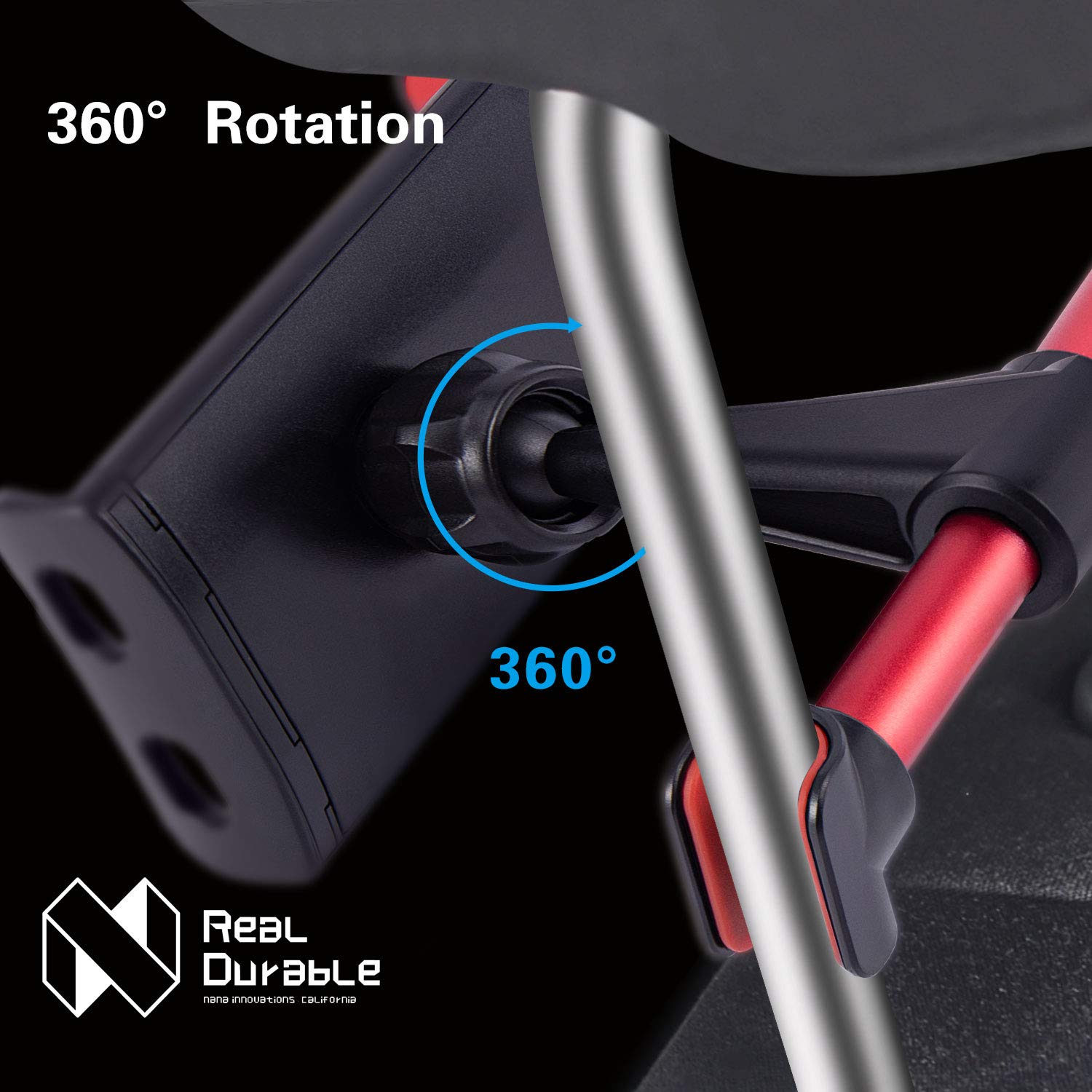 Nana Innovations Car Headrest Mount, Tablet Headrest Holder: Stand Cradle Compatible with Devices Such as iPad Pro Air Mini, Samsung Galaxy Tabs, Other 4.7-10.5\