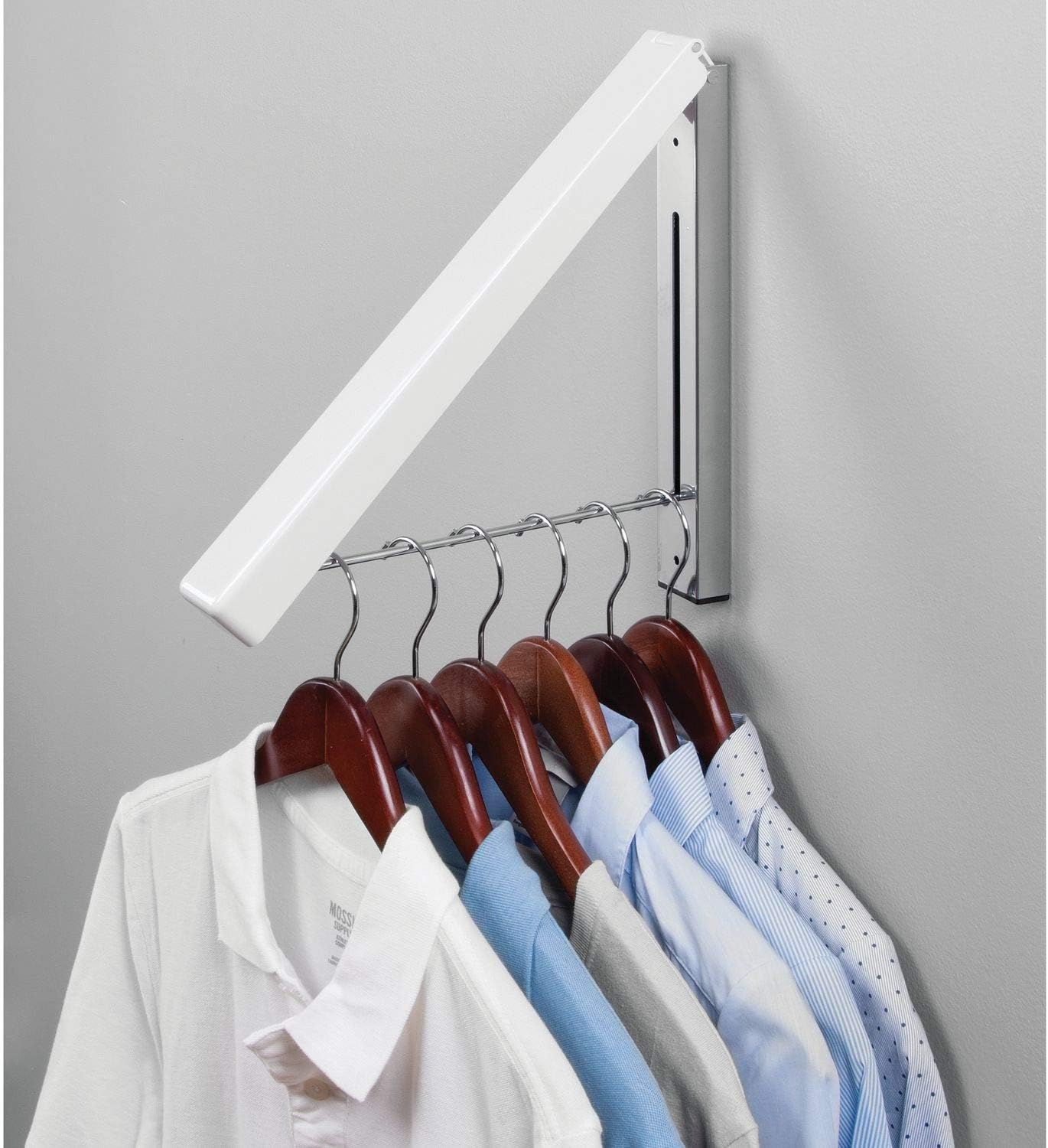 Amazon Com Idesign Brezio Wall Mount Metal Clothes Hanger Drying