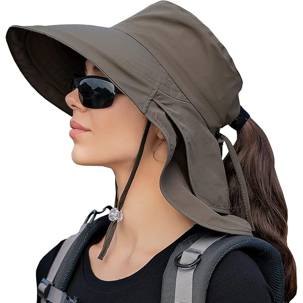 Chapeau De Soleil Safari UPF 50+ Avec Rabat Cou – Pliable, Léger, Respirant, Idéal Randonnée, Pêche, Jardinage, Mixte Homme/femme
