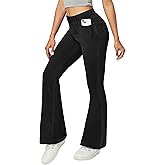 Heathyoga Stretchy Bell Bottom Jeans for Women Trendy Pull On Bootcut Flare Jean Leggings Jeggings for Women with Pockets
