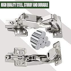 2-Pack Cabinet Hinges, 175/165 Degree Half Overlay
