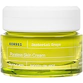 KORRES Santorini Grape Poreless Skin Care Cream, Gel Face Moisturizer with Hyaluronic acid and Salicylic Acid, Pore Minimizer, Hydration for Dry, Oily & Sensitive Skin, 1.35 fl oz