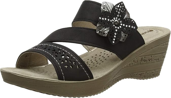 Amazon.com | INBLU Women's Graziosa Flip Flops, Black (Nero 014), 7 UK | Flip-Flops