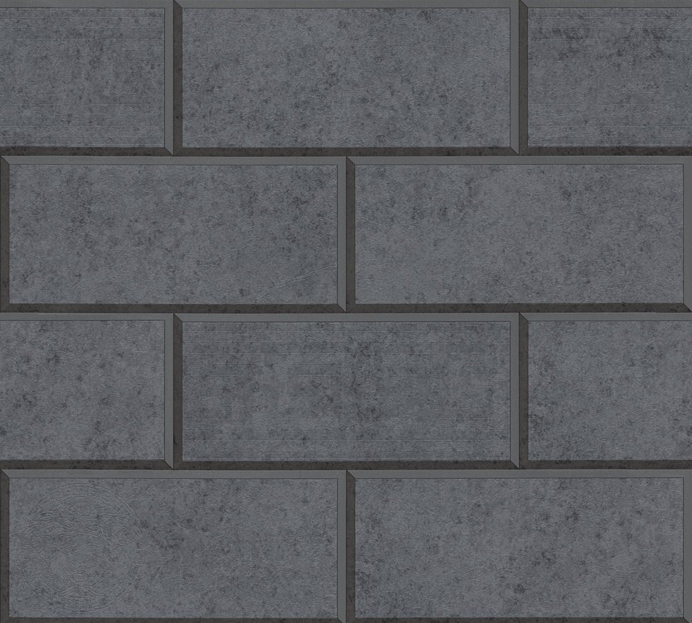 Brick Wallpaper Versace 3 Non-Woven Wallpaper 10.05 m x 0.70 m Grey Made in Germany 343226 34322-6