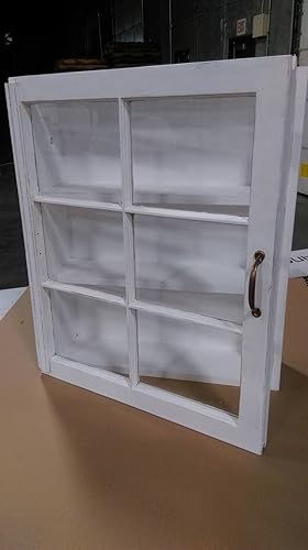 Amazon Com Rustic Wood Medicine Cabinet 6 Pane Window Shelf