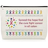 Cancer Care Gifts for Women Fight Cancer Makeup Bag Inspirational Gifts for Women Breast Pancreatic Chemo Patients Survivor Warrior Support Cosmetic Bag Motivational Present Recovery Travel Pouch