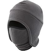 LLmoway Men’s Warm 2 in 1 Hat Winter Fleece Earflap Skull Sports Beanie Ski Mask