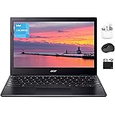 acer 311 Chromebook 2025 Flagship Slim Light Laptop, 11.6" HD Display, Dual-Core Intel N4500 Processor (Upto 2.80GHz), 4GB RAM, 64GB eMMC, Wi-Fi 5, Webcam 8+ Hrs Battery, Chrome OS +HubxcelAccessory
