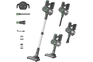 ENCHE Cordless Vacuum Cleaner, Stick Vac with Tangle-Resistant Design, Up to 50 Minutes, 450W，450KPA Powerful Suction, Rechargeable, Lightweight, and Versatile for Carpet, Hard Floor, Pet Hair