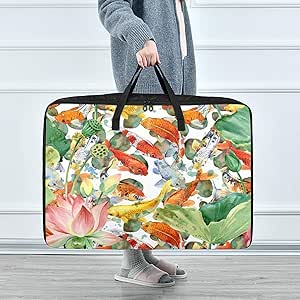 Almacenamiento Bolsas con cremallera para la ropa Carpa Koi Flower